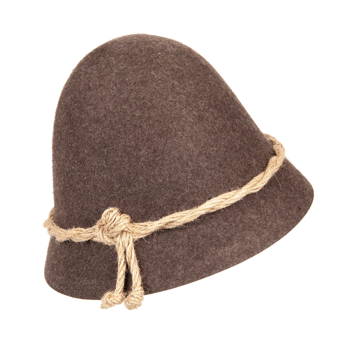 HUTTER | Chapeau en feutre enroulable avec garniture en corde sans bord