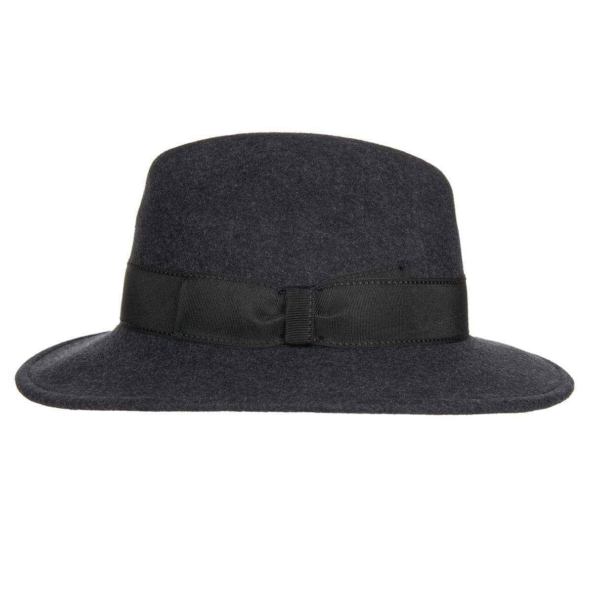 HUTTER | Chapeau feutre Premium anthra avec garniture de ruban Step noir