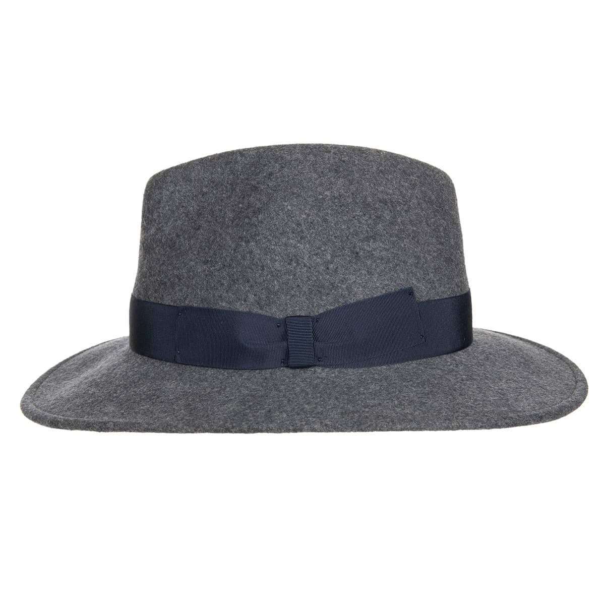 HUTTER | Chapeau feutre gris premium avec garniture de ruban noir
