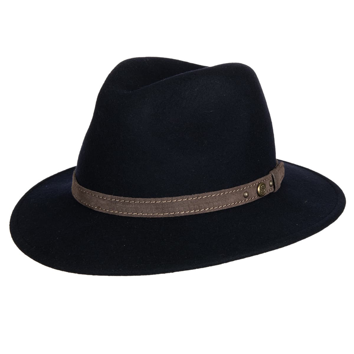 HUTTER | Chapeau feutre premium avec garniture de ruban en cuir