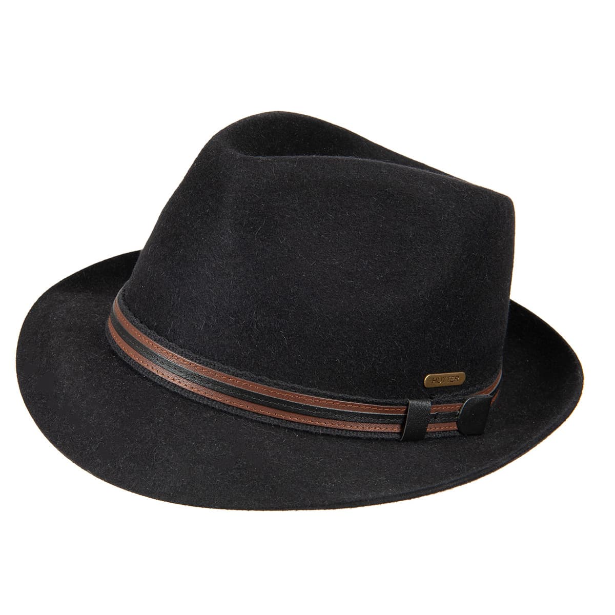 HUTTER | Chapeau trilby homme L�opold � bord �troit et lani�re en cuir