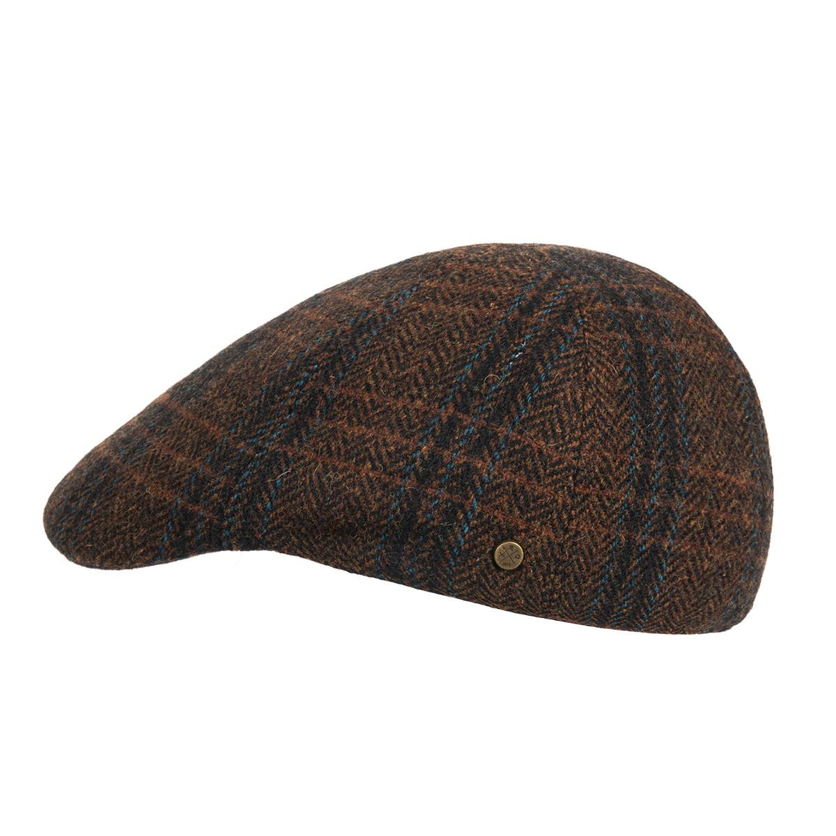 HUTTER | casquette plate 6 pi�ces homme 100% laine vierge