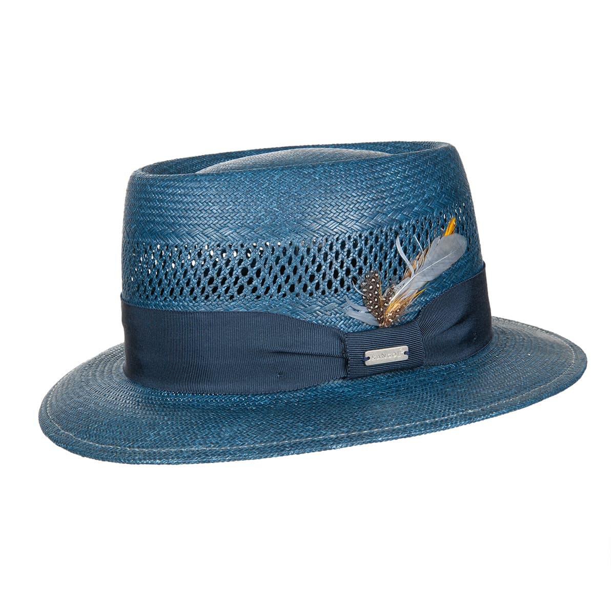 KANGOL | Chapeau de paille homme Trilby avec plumes