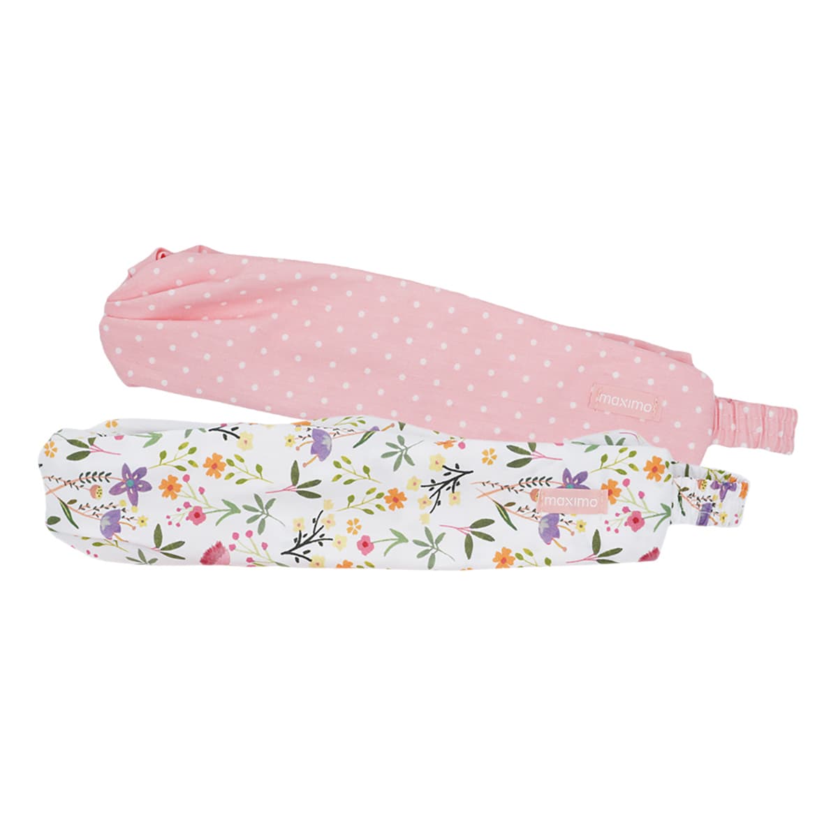 Lot double d'�lastiques � cheveux en coton pour filles
