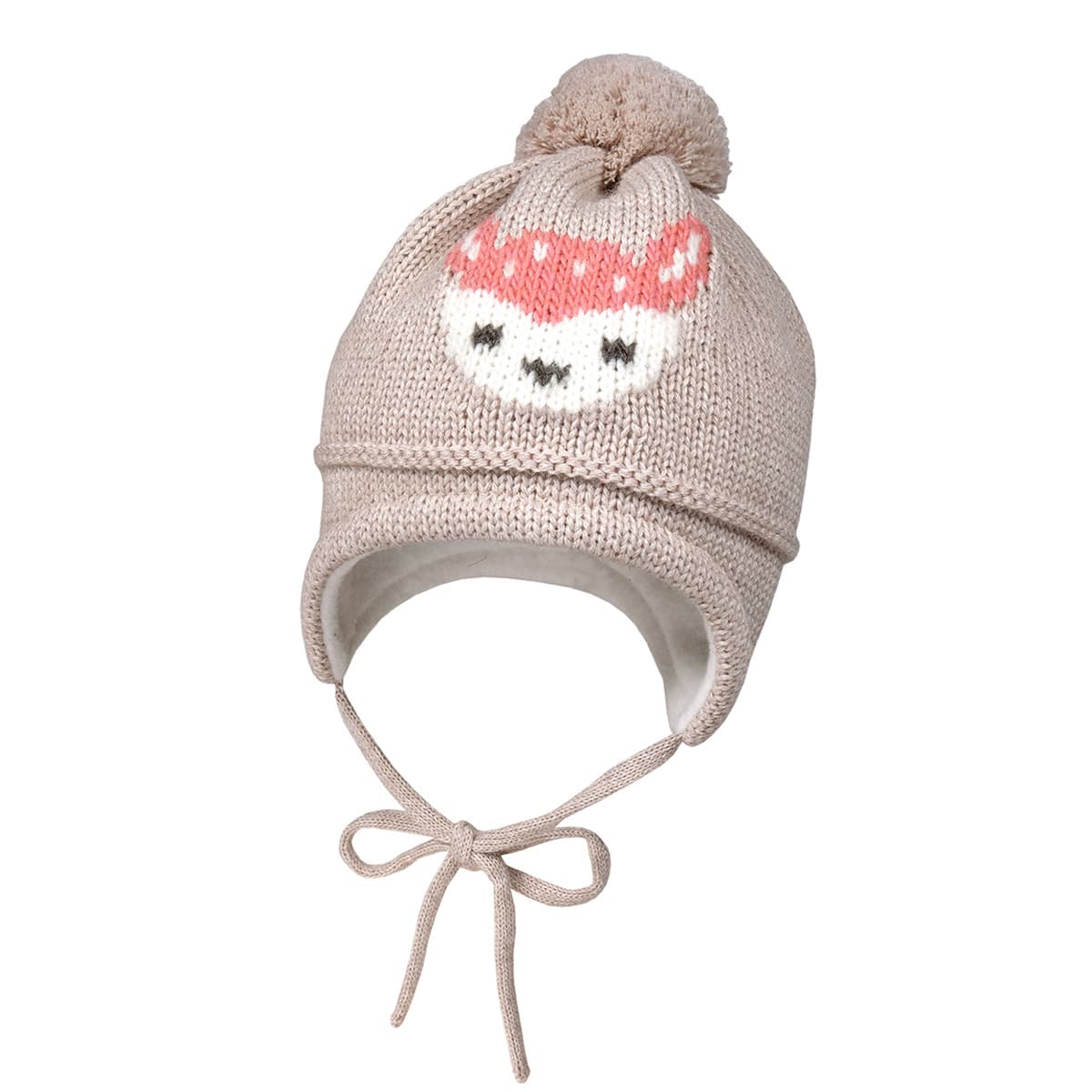 MAXI | Bonnet fille avec pompon attach�