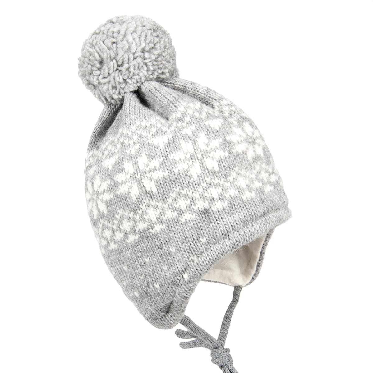MAXIMO | Bonnet B�b� Pompon Oreilles Lien Motif Norv�gien
