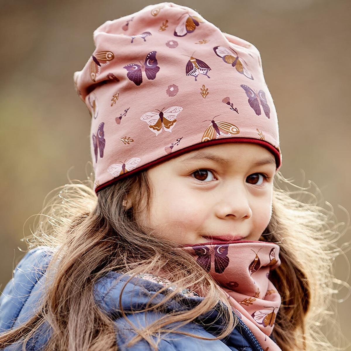 MAXIMO | Bonnet Fille Butterfly Rose Bonnet Fille avec Papillon