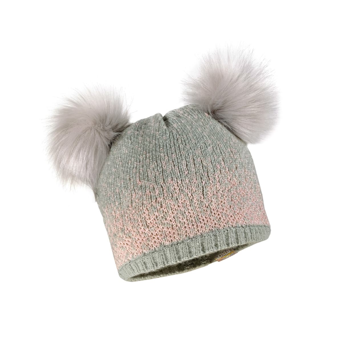 MAXIMO | Bonnet MINI FILLE, lurex 2 pompons fausse fourrure, doublure int�grale