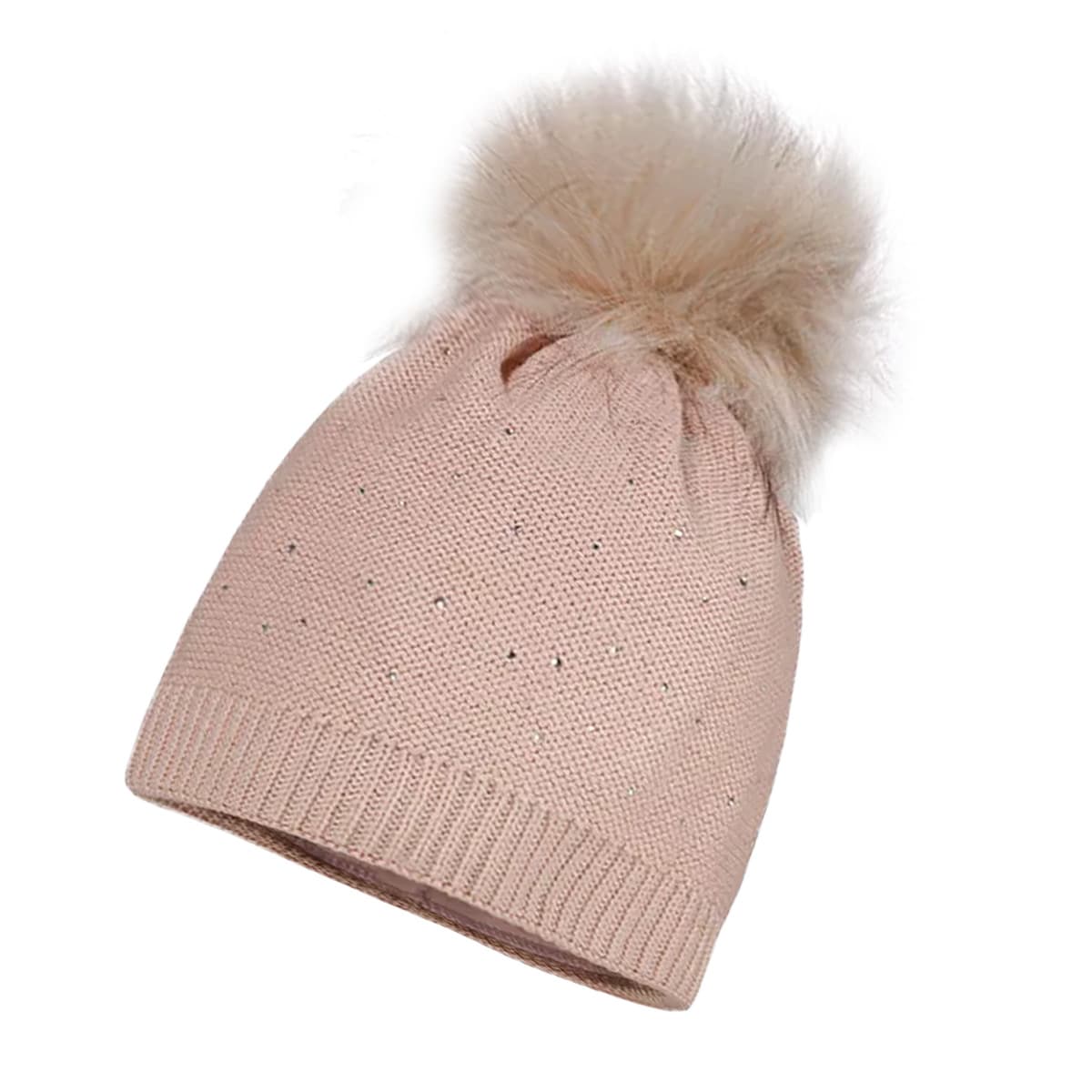 MAXIMO | Bonnet de fille Kids Girl avec pompon et d�tails en strass