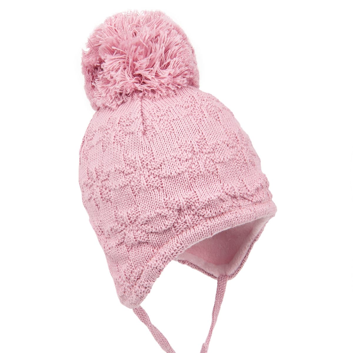 MAXIMO | Bonnet pompon fille avec oreillettes et lacets 75578-188700