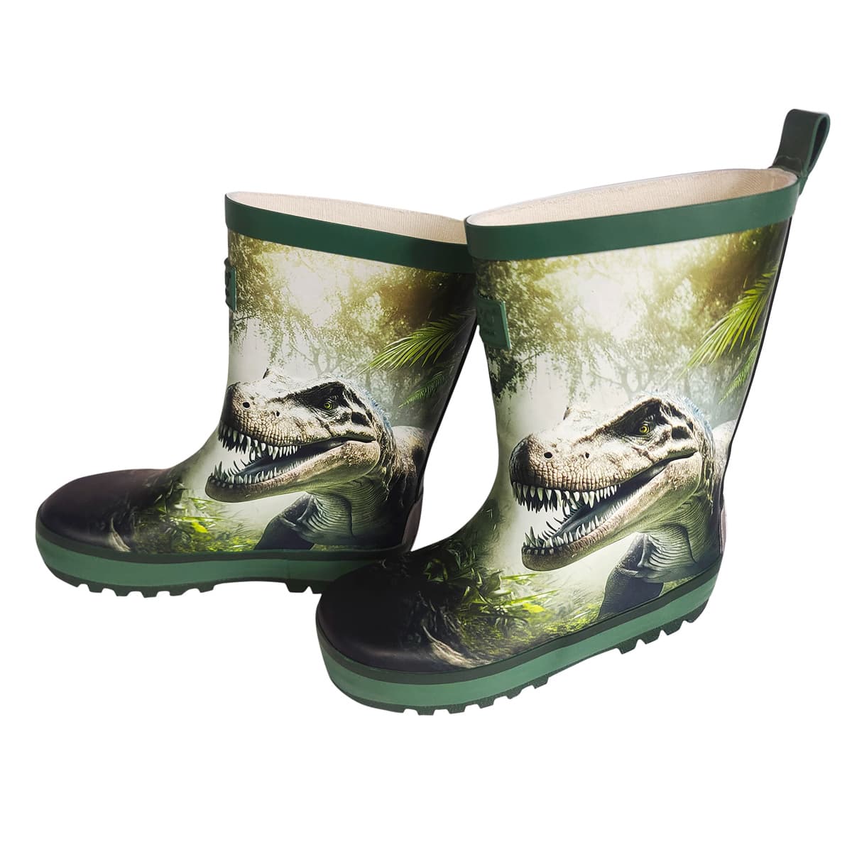 MAXIMO | Bottes en caoutchouc pour enfants T.Rex doubl�es en jersey