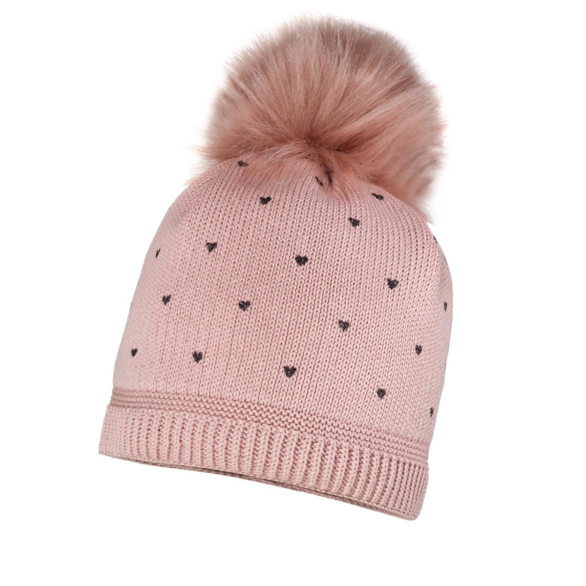 MAXIMO l Bonnet � pompon pour fille Mini Girl avec coeurs 23589-658576