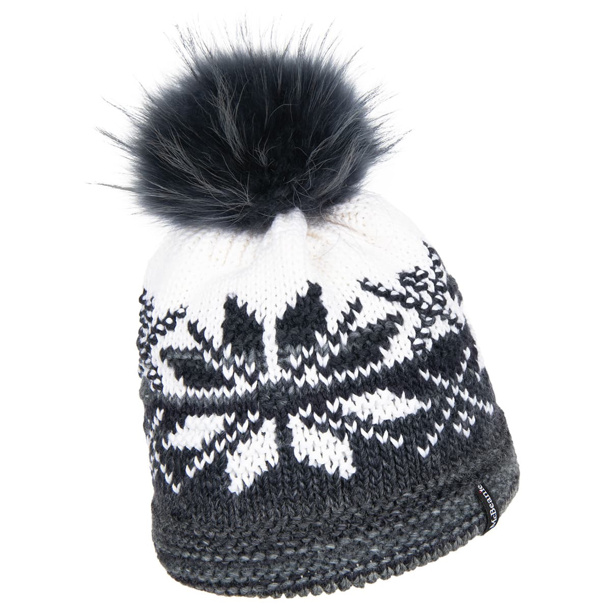 McBEANIE | Bonnet en laine � pompon de renard
