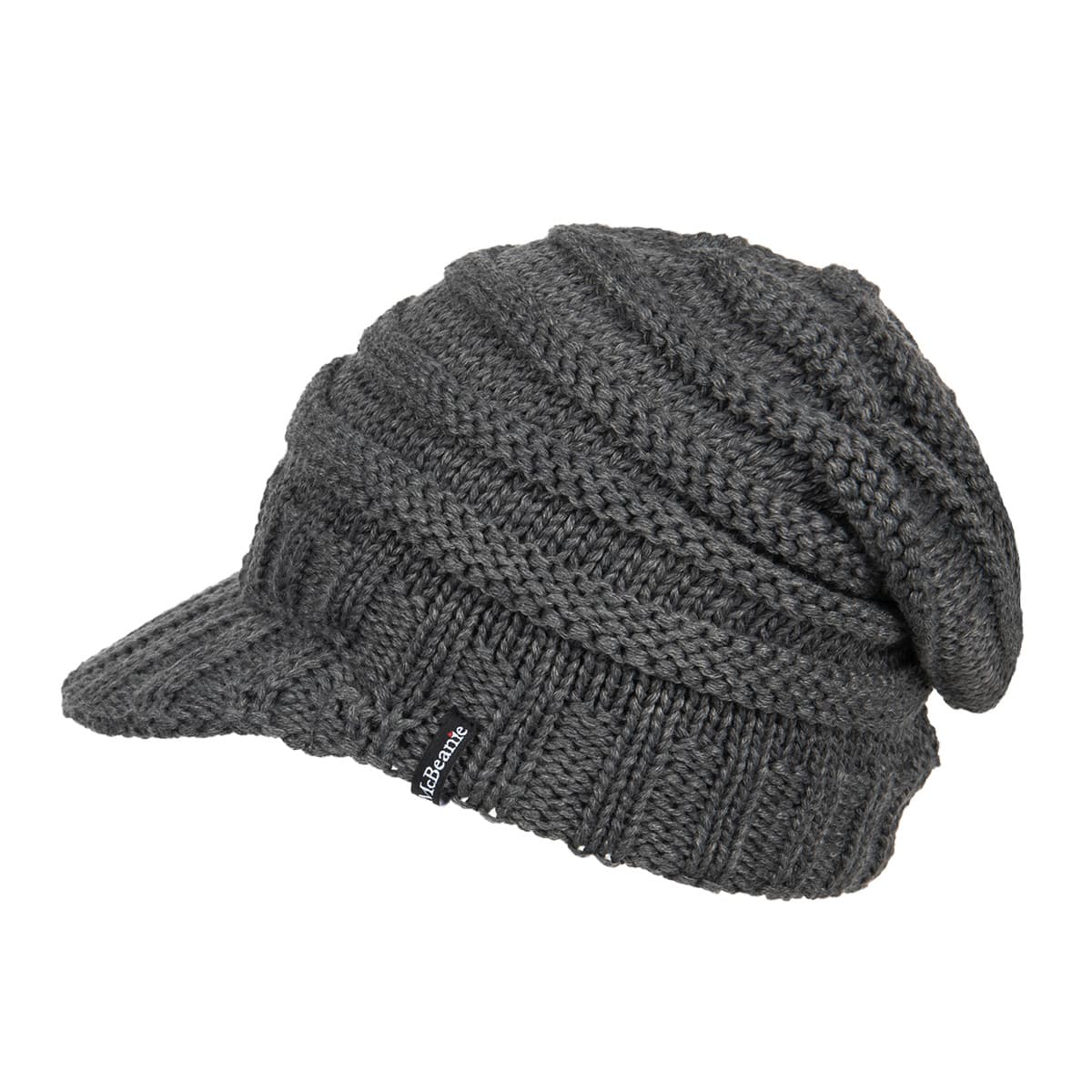McBEANIE | Bonnet tricot� pour femmes avec visi�re fixe