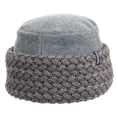 McBeanie | Bonnet pour femme avec bord tricot� et motif torsad�