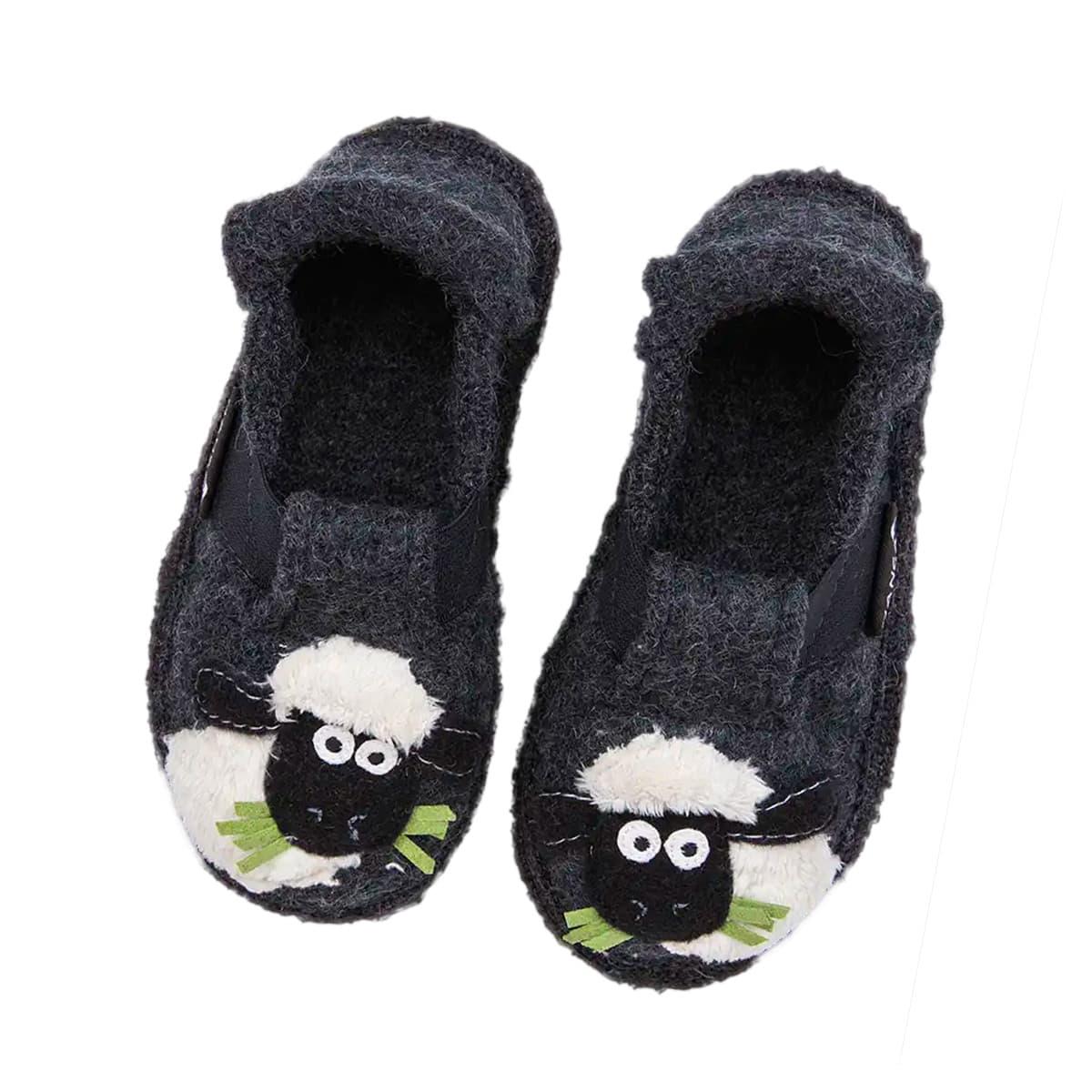 NANGA | Chaussons Kids avec semelle antid�rapante et motif Shauny le mouton en laine vierge