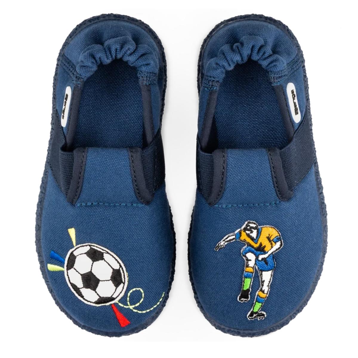 NANGA | Chaussons pour gar�ons, mod�le � Football �, en coton