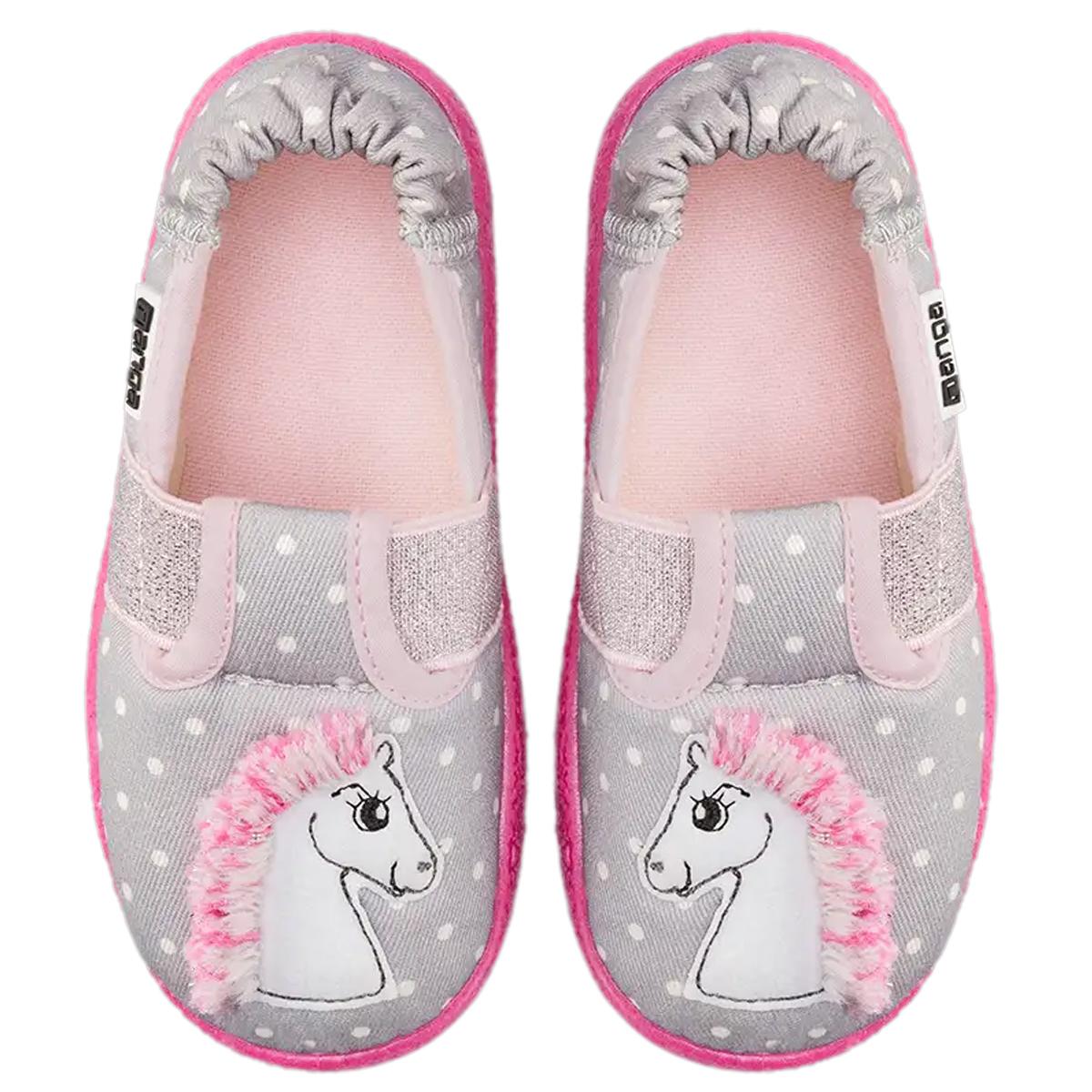 NANGA | Pantoufles mi-hautes pour filles avec motif cheval en coton