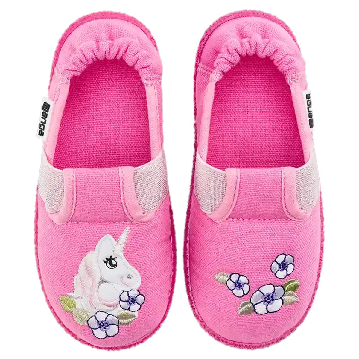 NANGA | Pantoufles mi-hautes pour filles avec motif licorne en coton