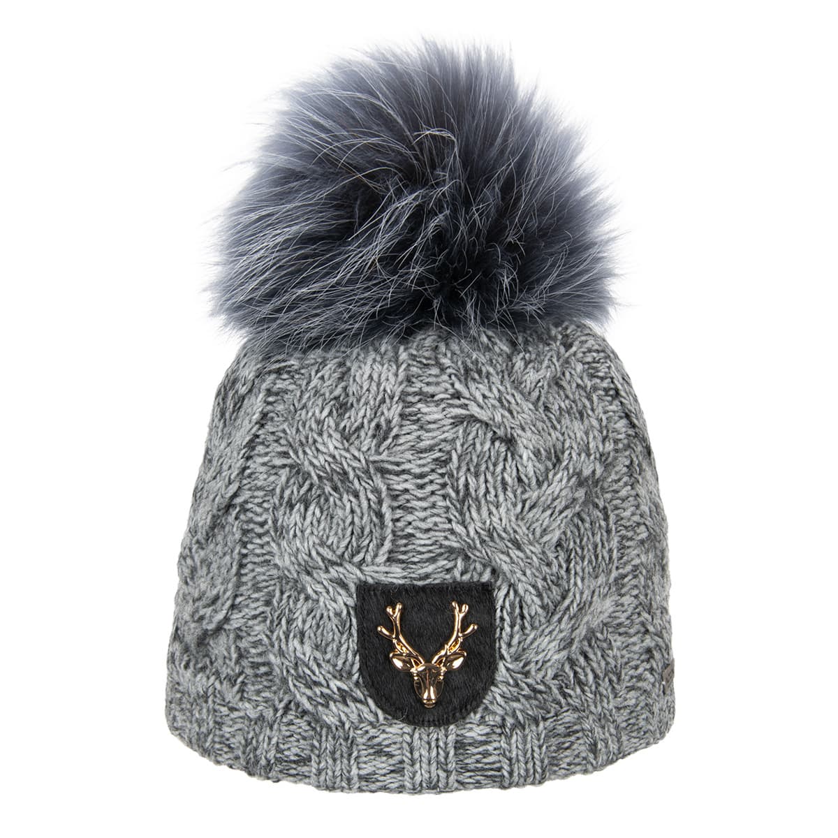 NORTON | Bonnet femme en laine m�rinos avec patch cerf