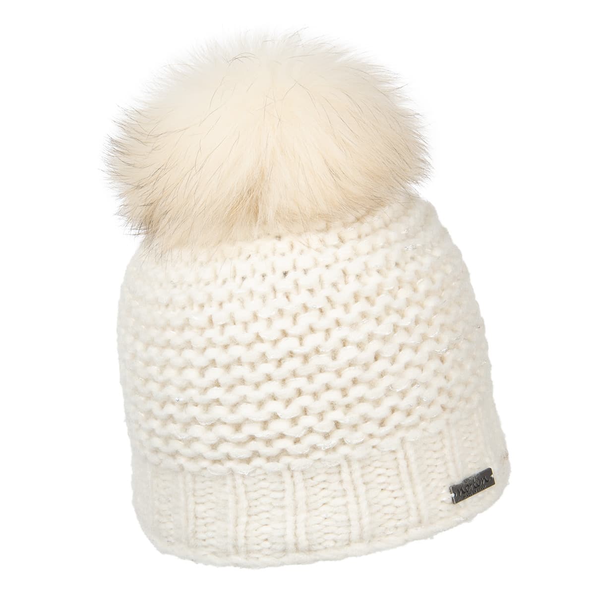 NORTON | Bonnet � pompon alpaca 68% avec petites paillettes