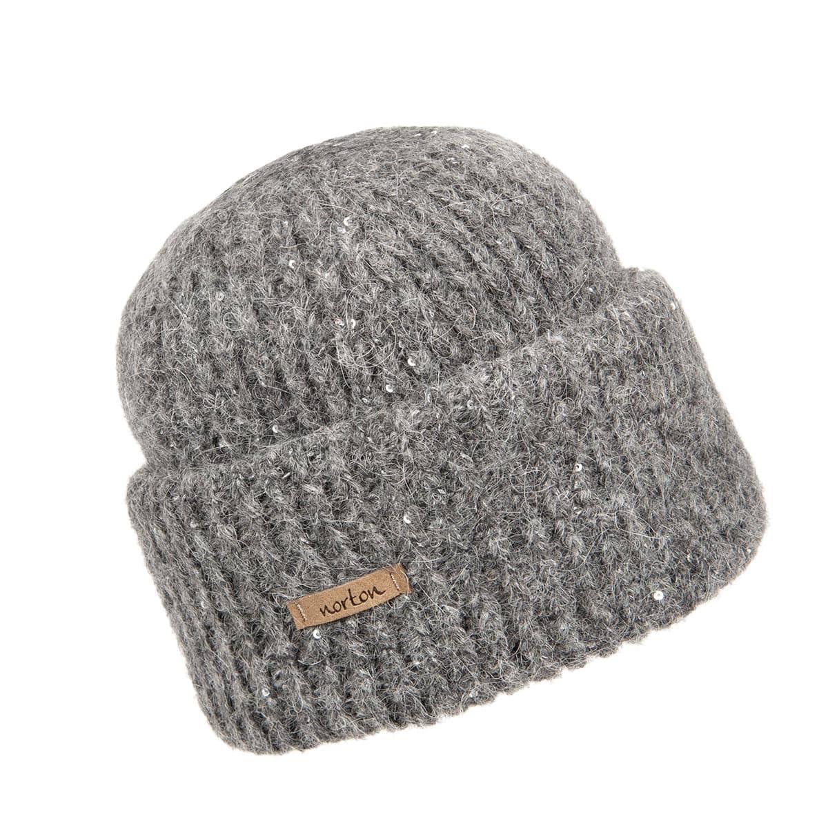 NORTON | Bonnet tricot� oversize pour femmes avec revers