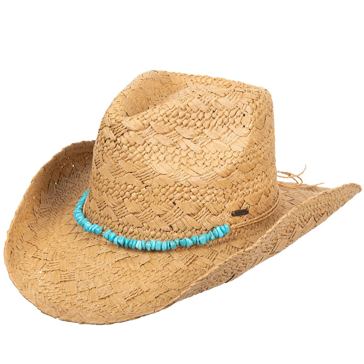 SCIPPIS | Chapeau de paille western avec d�tails turquoise