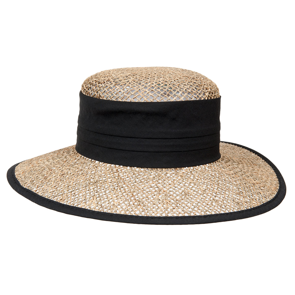 SEEBEGER | Chapeau de paille femme � larges bords en jonc de mer