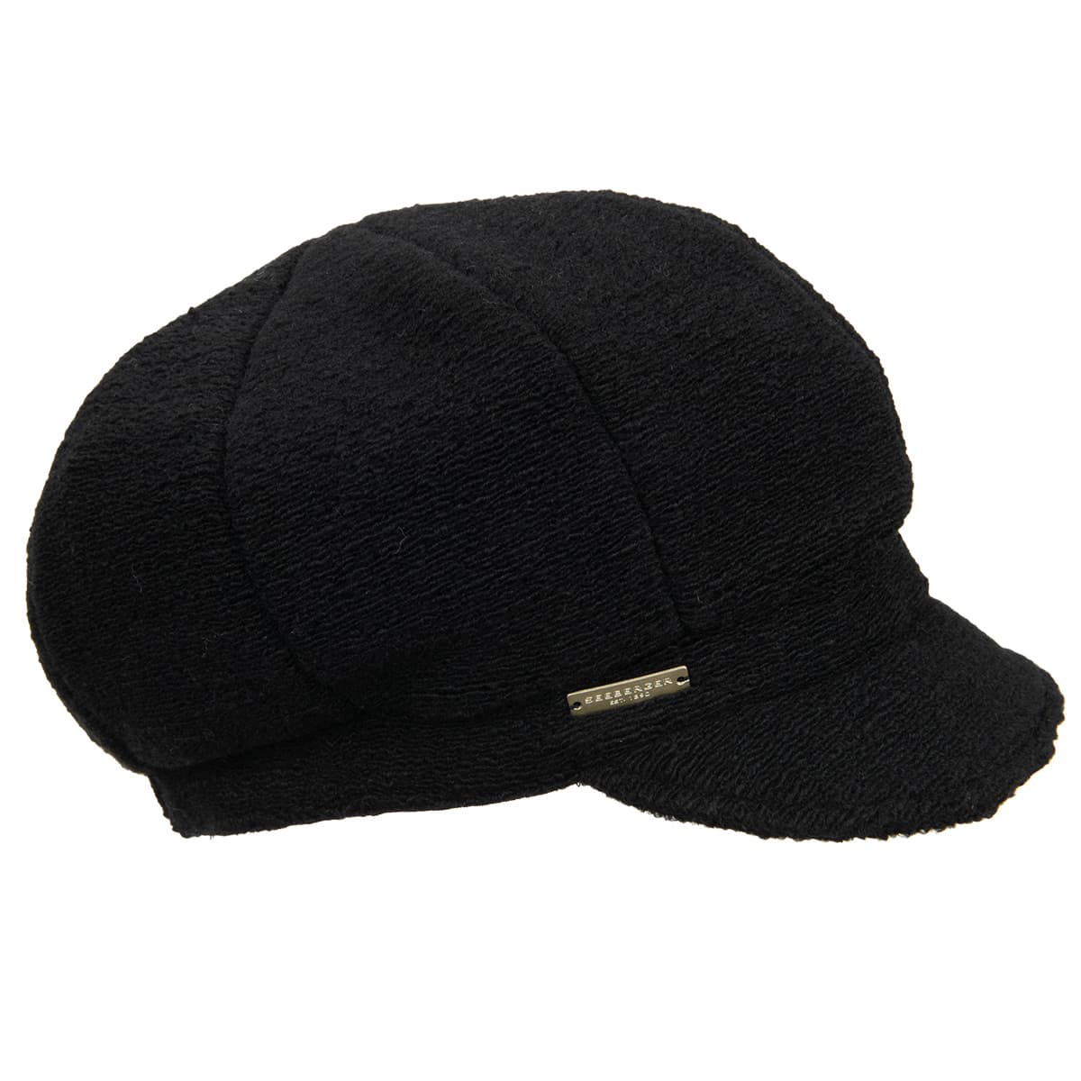 SEEBERGER | Bonnet ballon en tissu avec surface gratt�e