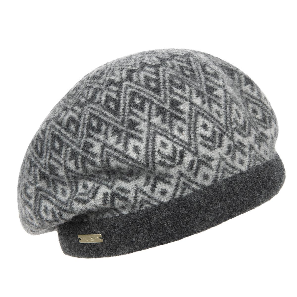 SEEBERGER | Bonnet basque femme design graphique en laine vierge