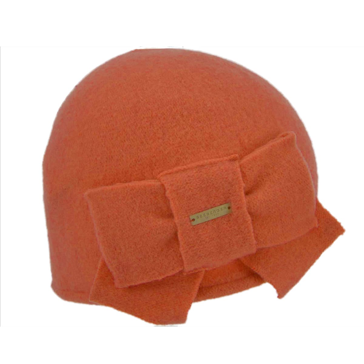 SEEBERGER | Bonnet femme en laine avec n�ud 100% laine vierge
