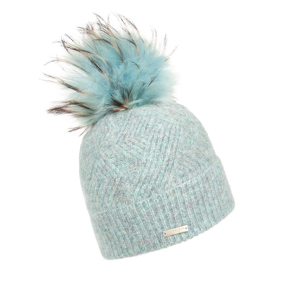 SEEBERGER | Bonnet � revers pompon