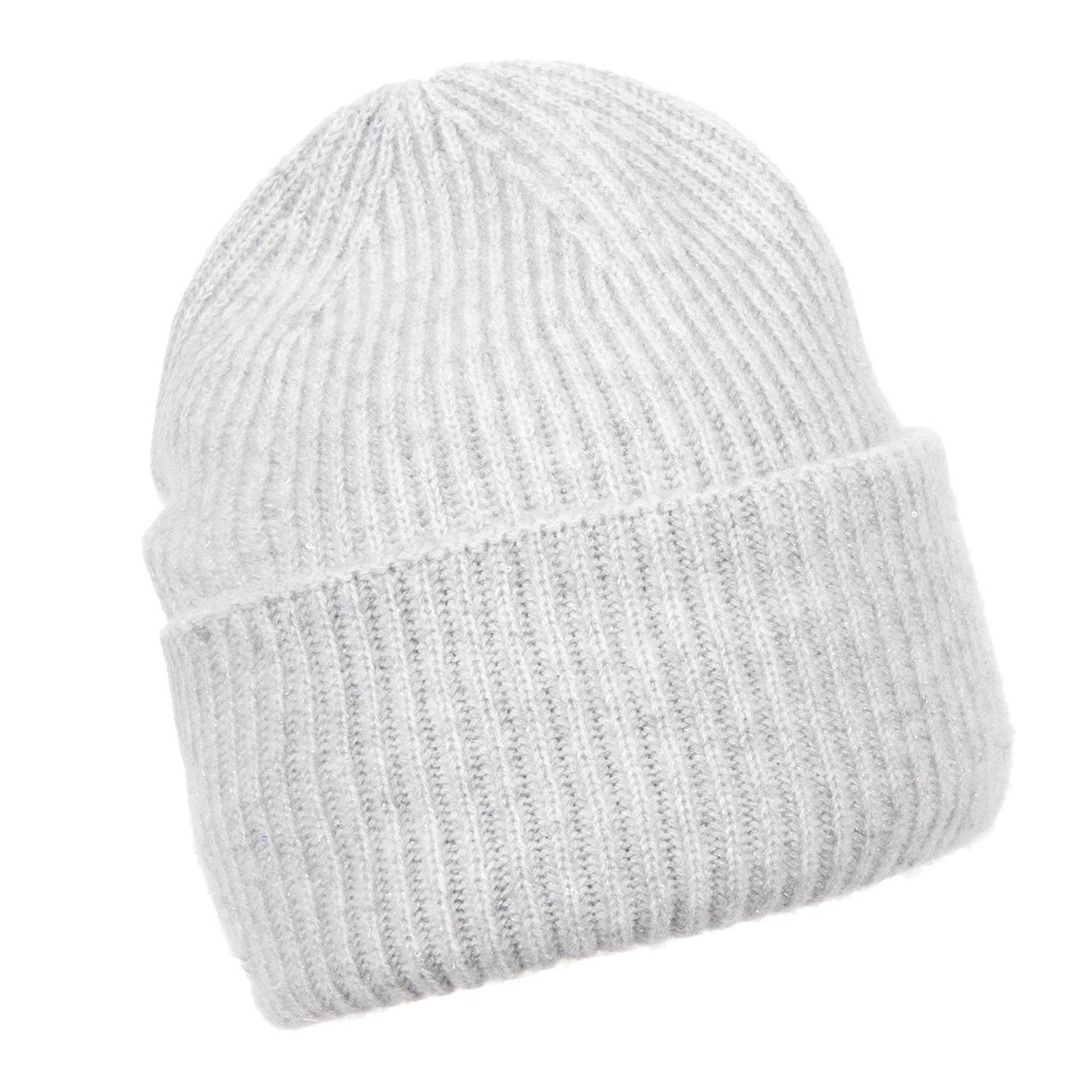 SEEBERGER | Bonnet tricot� en cachemire pour femmes avec revers et fines paillettes