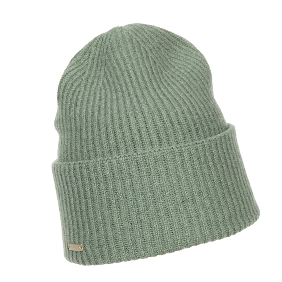 SEEBERGER | Bonnet tricot� en cachemire pour femmes avec structure c�tel�e et revers