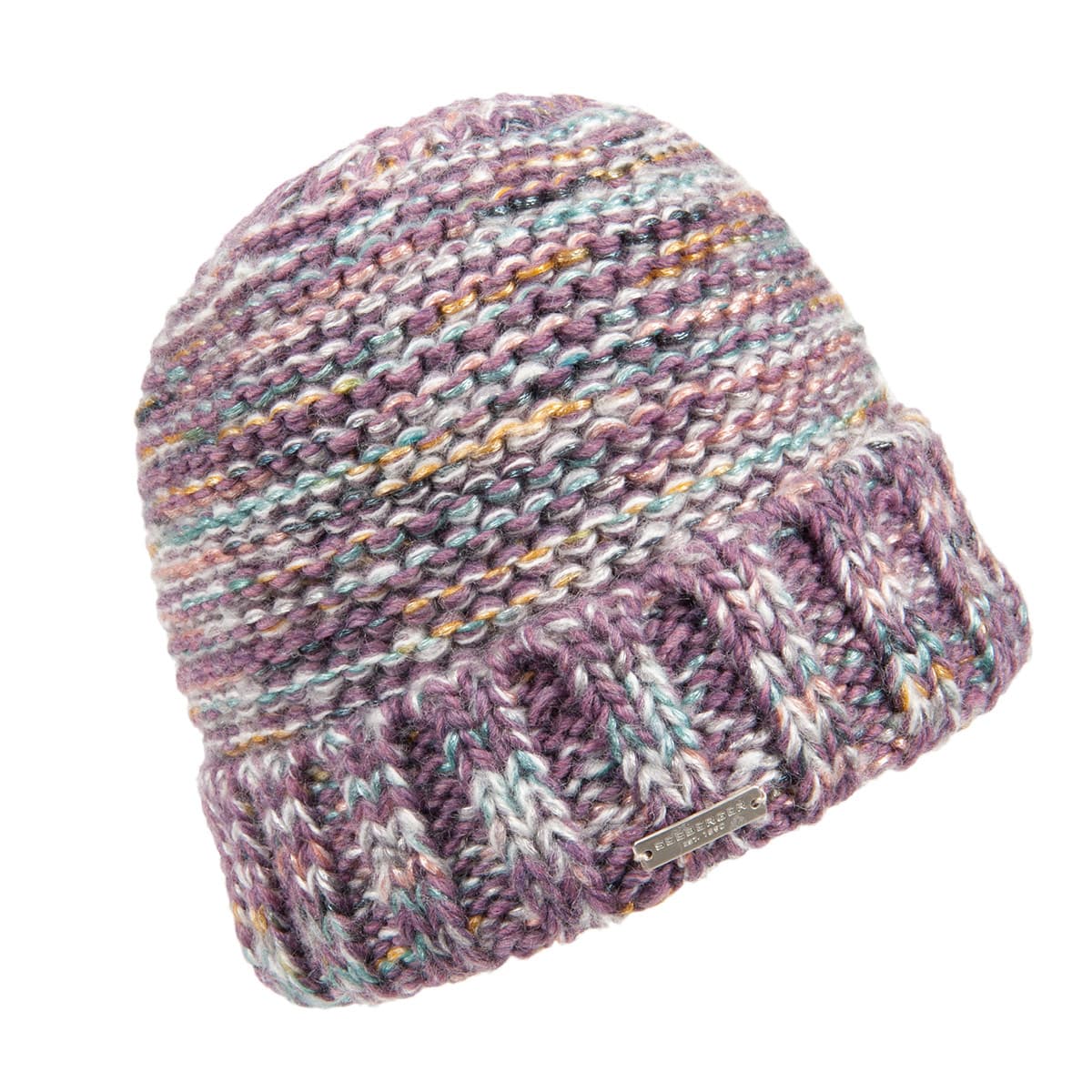 SEEBERGER | Bonnet tricot� multicolore structure