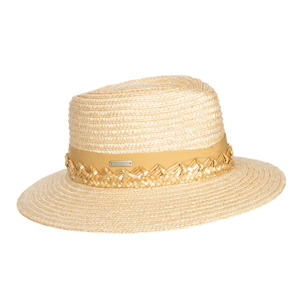SEEBERGER | Chapeau � bord large en paille pour femmes Protection UV standard 80