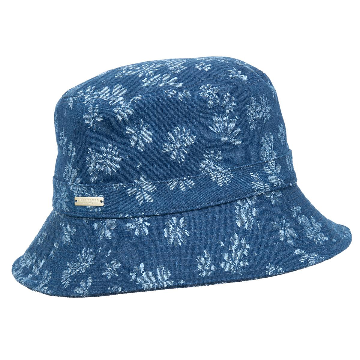 SEEBERGER | Chapeau de p�cheur en jean pour femme avec motif floral