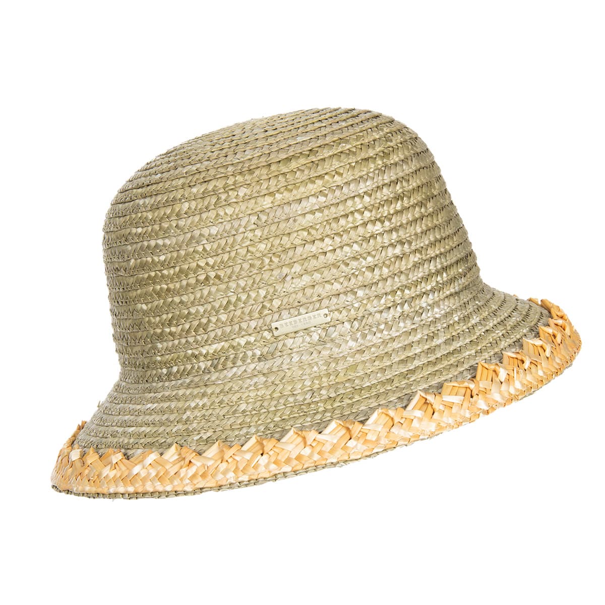 SEEBERGER | Cloche en tresse de bl� avec bord fantaisie