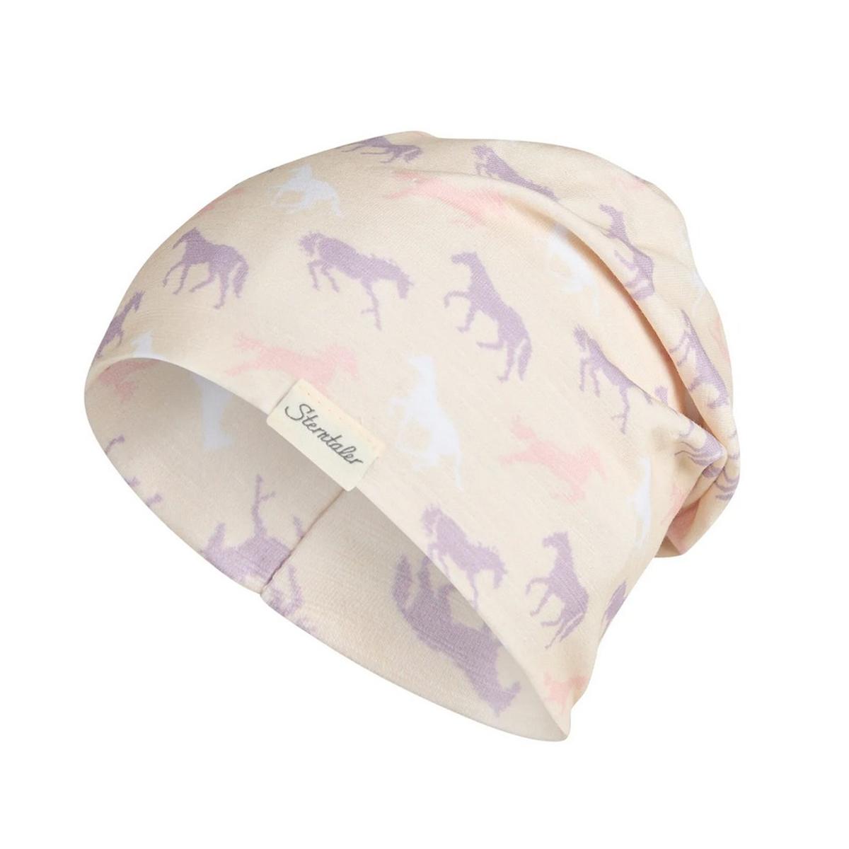 STERNTALER | Bonnet en jersey avec motif de cheval pour fille Protection UV 50