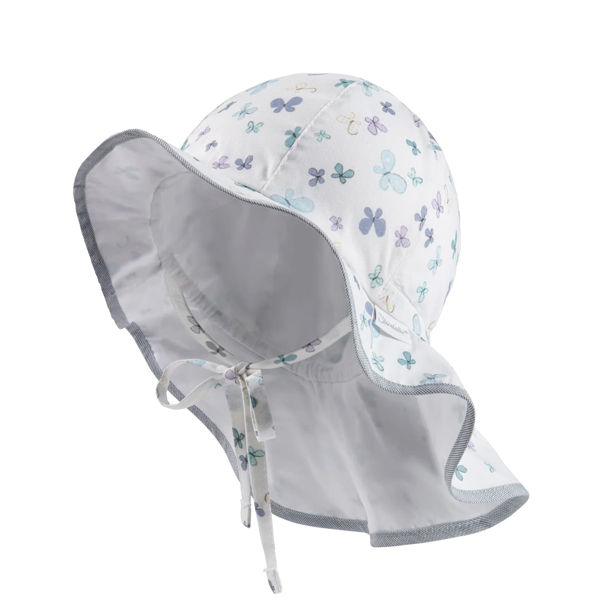STERNTALER | Chapeau de soleil fille avec petits papillons, prot�ge-nuque et lien � nouer