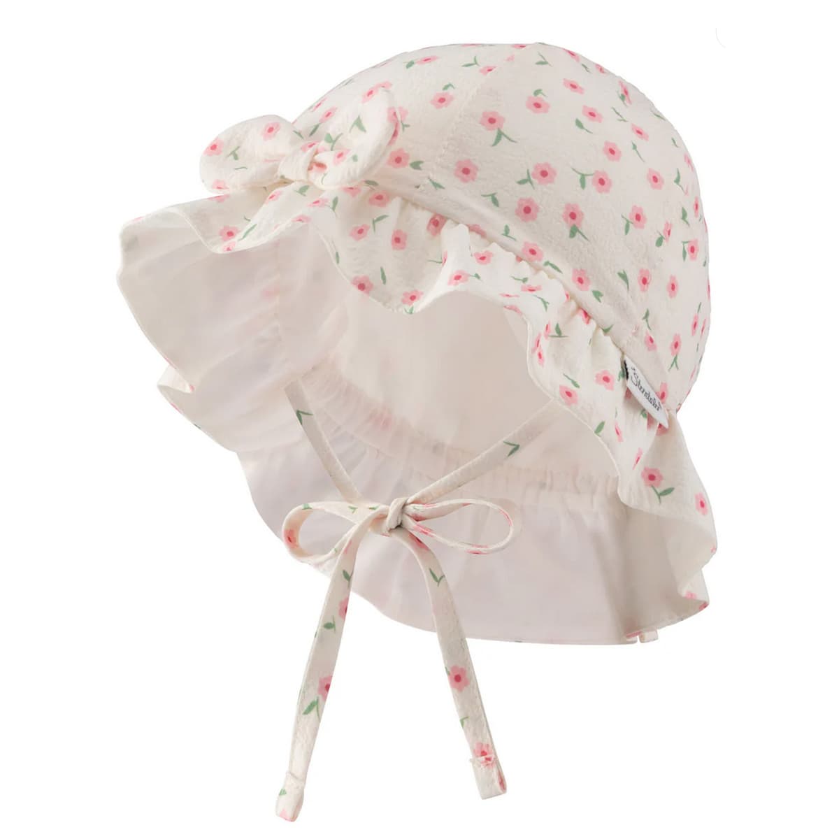 STERNTALER | chapeau fillette fleuri doubl� avec rubans � nouer