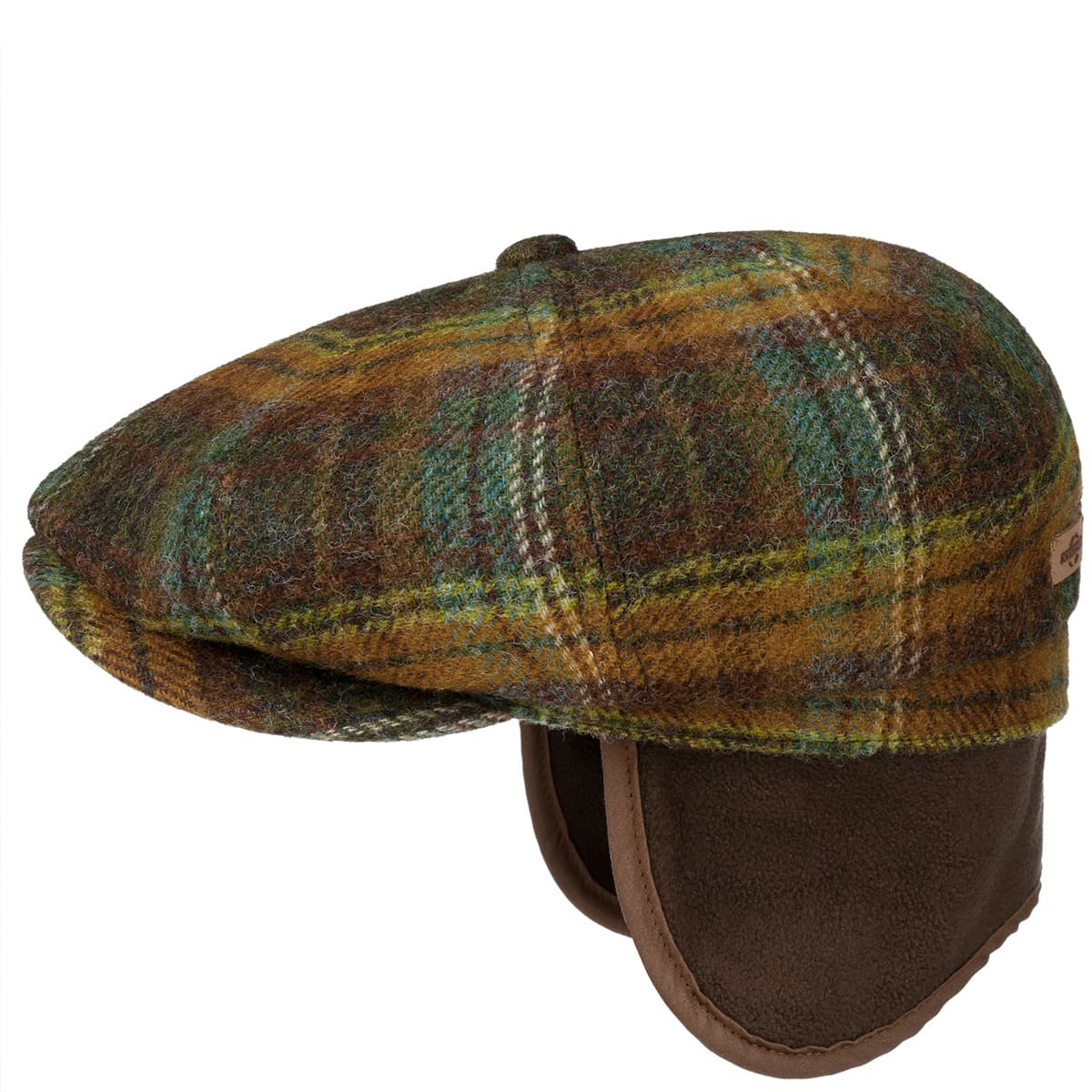 STETSON | Bonnet plat pour hommes avec oreillettes 100% laine vierge