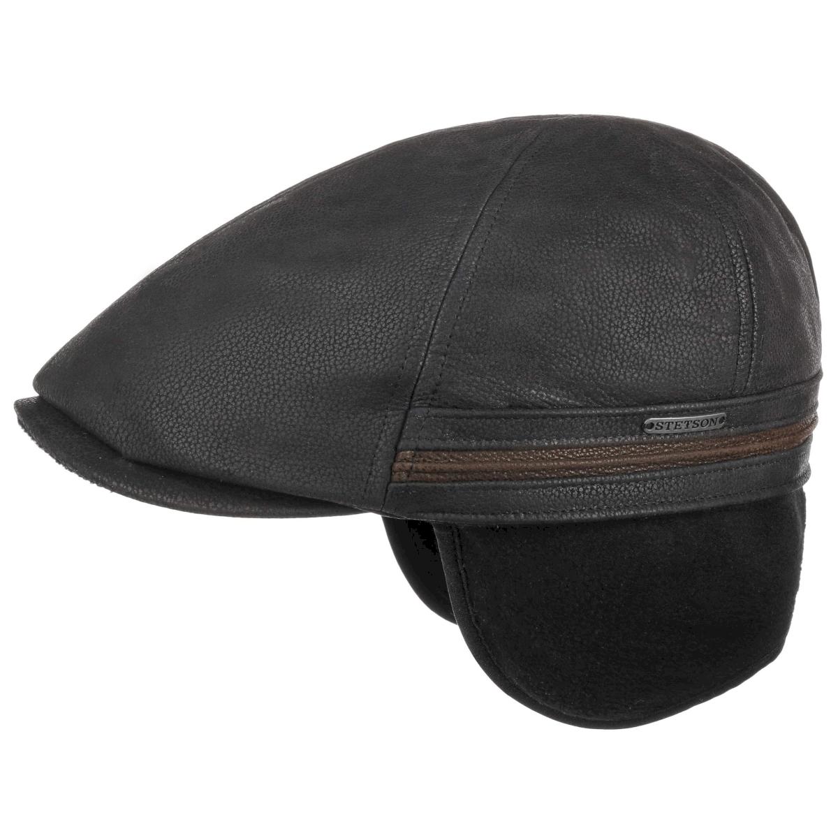 STETSON | Casquette en cuir � oreillettes Redding
