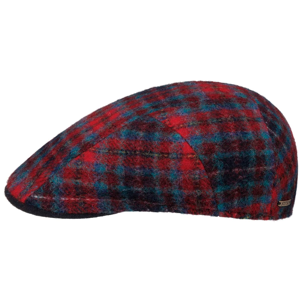 STETSON | Casquette plate avec motif � carreaux et d�grad� de couleurs discret