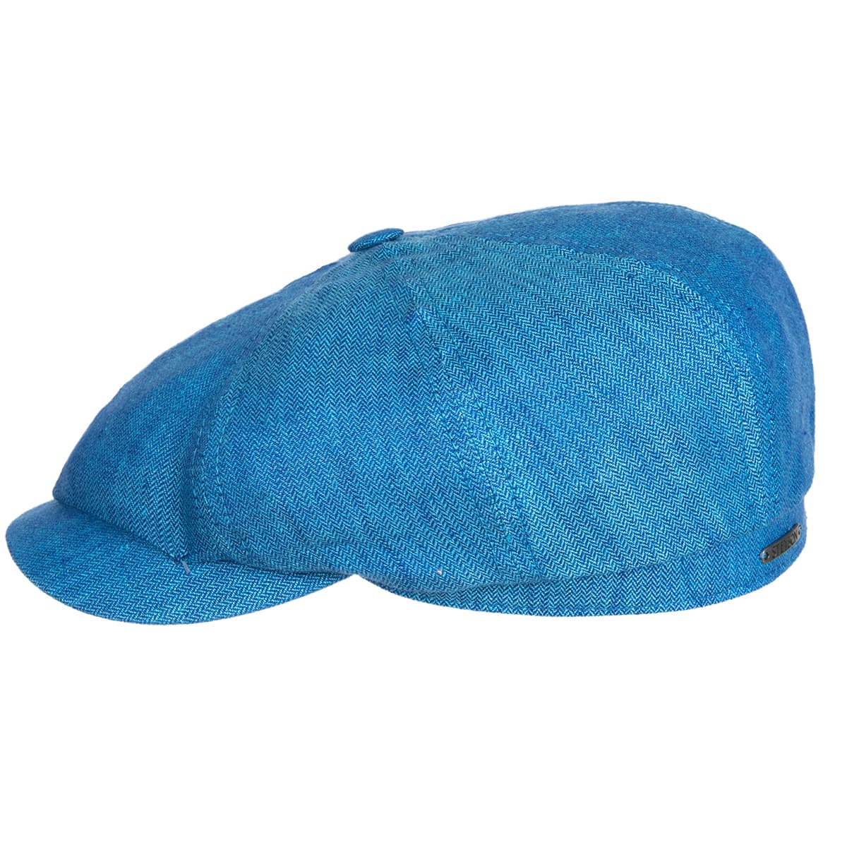 STETSON | Casquette plate pour homme 100% lin avec un �l�gant motif � chevrons