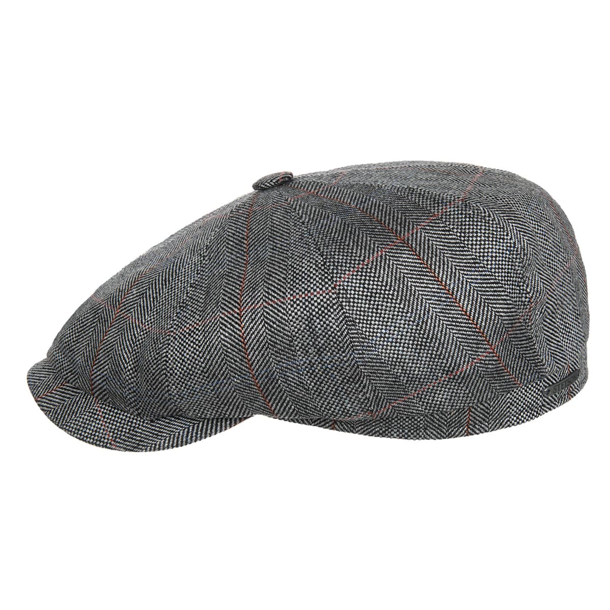 STETSON | Casquette plate pour hommes 100% soie orn�e de chevrons