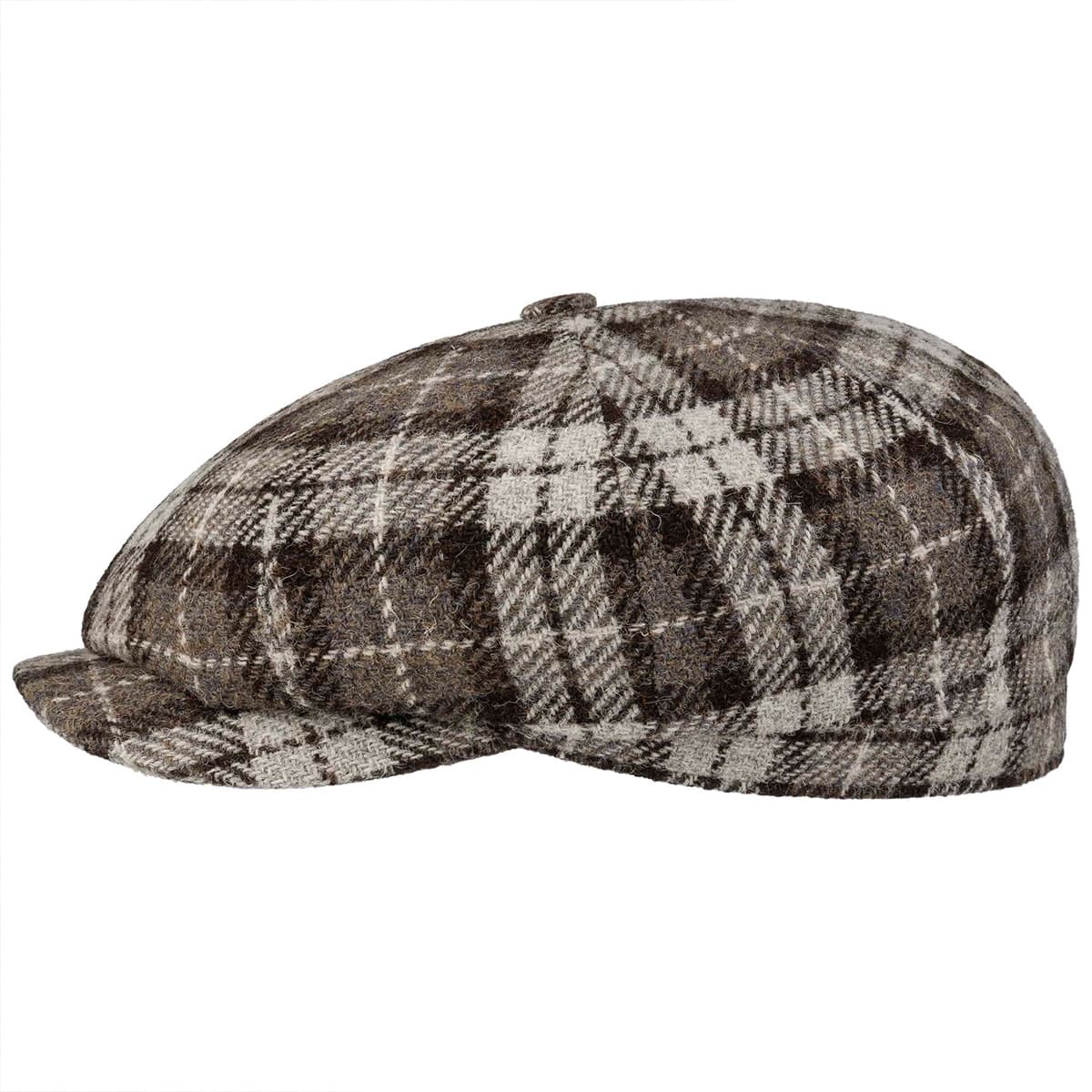 STETSON | Casquette plate pour hommes avec motif �cossais classique