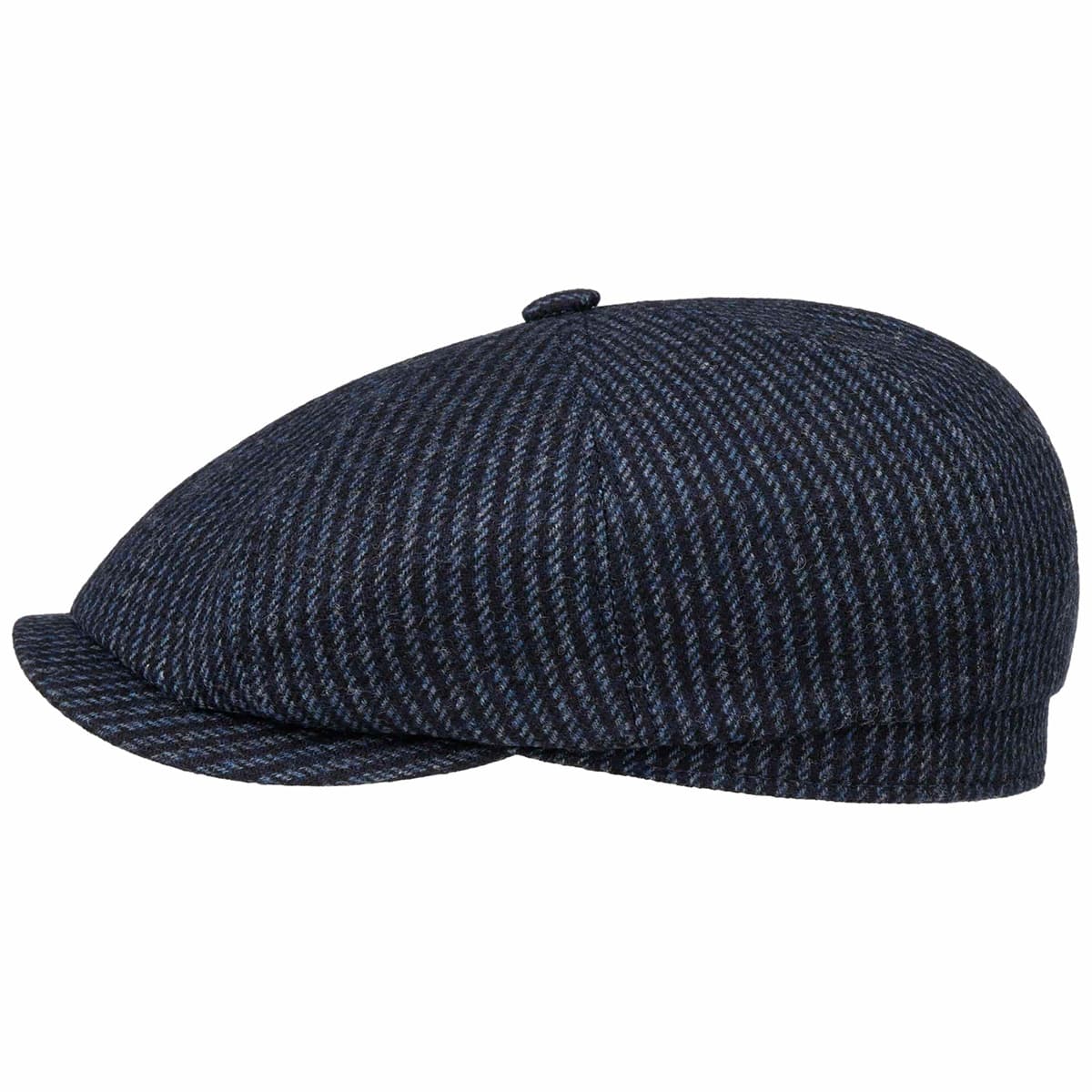 STETSON | Casquette plate � rayures unies en pure laine