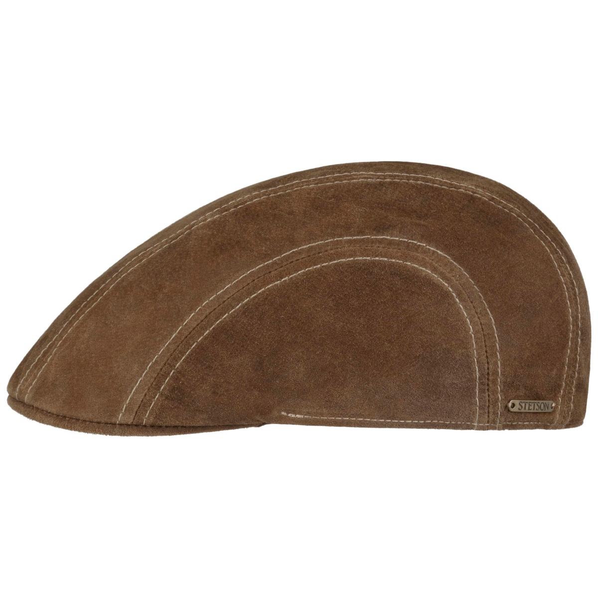 STETSON | Casquette plate six pi�ces en peau de mouton cir�e