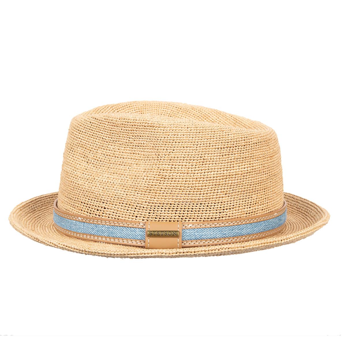 STETSON | Chapeau Player en paille raffin�e aspect croquet